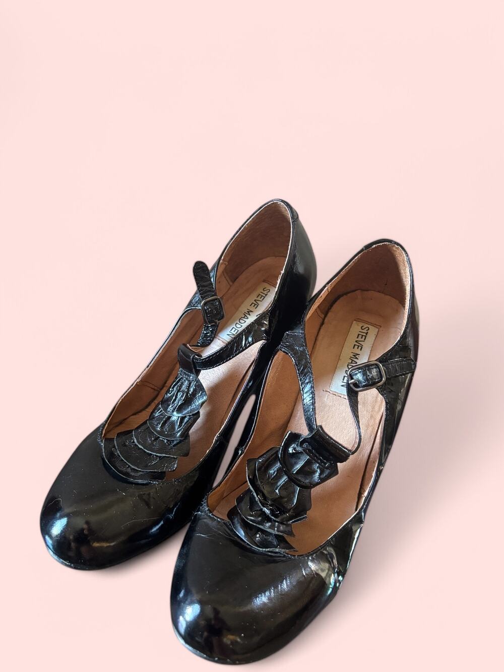 Steve Madden Black Patent Mary Jane Pumps EU 38.5 US 8.5